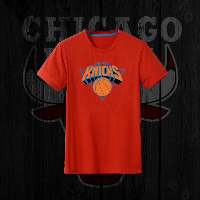 Men's Knicks Fresh Logo Red Short Sleeve T-Shirt FengYun,We sell and wholesale Men's Knicks Fresh Logo Red Short Sleeve T-Shirt FengYun on line form chian!